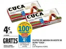 E.Leclerc Cuca - filetes de anchoa en aceite de oliva oferta