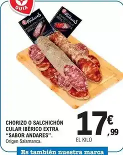 E.Leclerc Sabor andares - chorizo o salchichon cular iberico extra oferta