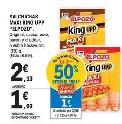 E.Leclerc Elpozo - salchichas maxi king upp oferta