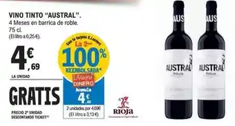E.Leclerc Austral - vino tinto oferta