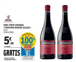 E.Leclerc Faustino rivero - ulecia vino tinto crianza oferta