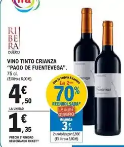 E.Leclerc Pago - de fuentevega vino tinto crianza oferta