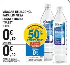E.Leclerc Sabe - vinagre de alcohol para limpieza concentrado oferta