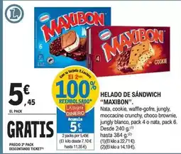 E.Leclerc Maxibon - helado de sandwich oferta