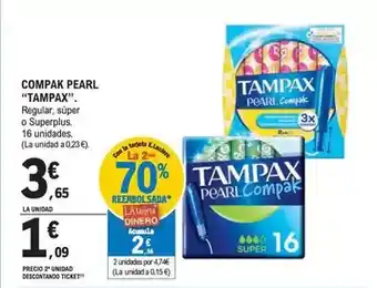 E.Leclerc Tampax - compak pearl oferta