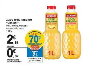 E.Leclerc Granini - zumo 100% premium oferta