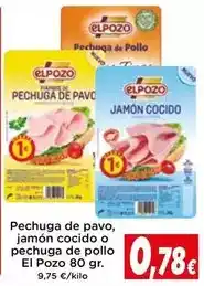 Proxi Elpozo - pechuga de pavo, jamón cocido o pechuga de pollo oferta