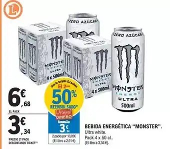 E.Leclerc Monster - bebida energética oferta