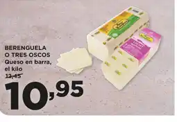 Alimerka BERENGUELA O TRES OSCOS Queso en barra, el kilo oferta
