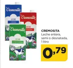Alimerka CREMOSITA Leche entera, semi o desnatada, oferta