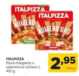 Alimerka ITALPIZZA Pizza margarita o salamino la número oferta