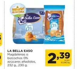 Alimerka LA BELLA EASO Magdalenas o bizcochos 0% azúcares añadidos oferta