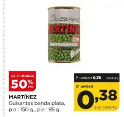 Alimerka MARTÍNEZ Guisantes banda plata oferta