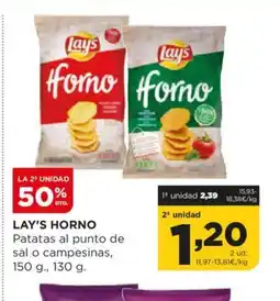 Alimerka LAY'S HORNO Patatas al punto de sal o campesinas, oferta
