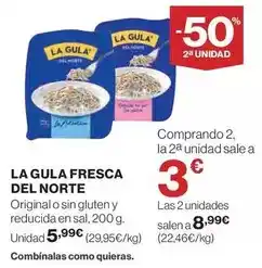 Hipercor La gula del norte - original o sin gluten y reducida en sal oferta