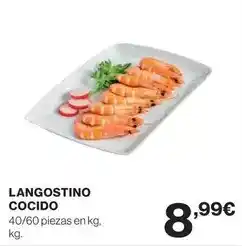 Hipercor Langostino cocido oferta