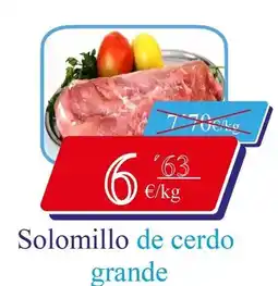 Congelados Copos Solomillo de cerdo grande oferta