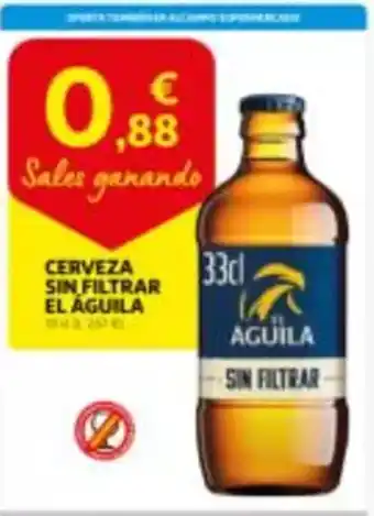 Alcampo El aguila - cerveza sin filtrar oferta