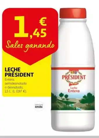 Alcampo Président - leche oferta