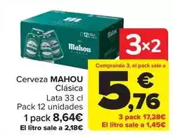 Carrefour Mahou - cerveza oferta
