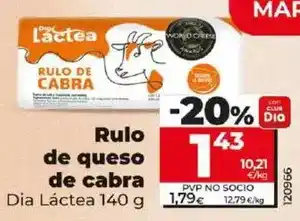 Dia Dia lactea - rulo de queso de cabra oferta
