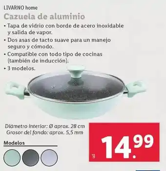 Lidl Livarno - home cazuela de aluminio oferta