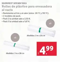 Lidl Silvercrest - kitchen tools rollos de plástico para envasadora al vacío oferta