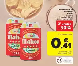 Carrefour Mahou - cerveza 5 estrellas oferta