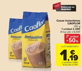 Carrefour Caoflor - cacao instantaneo oferta