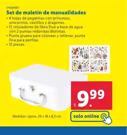 Lidl crelando Set de maletín de manualidades oferta