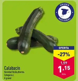ALDI Calabacín oferta