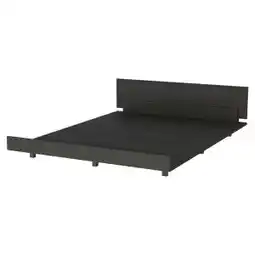 Brico Depôt Base de cama kaia queen, com moldura preto 51.6 cm X 212.5 cm X 160 cm oferta
