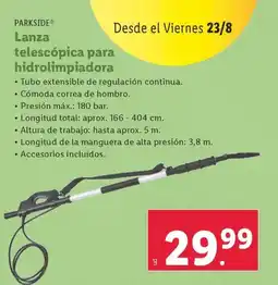 Lidl PARKSIDE® Lanza telescópica para hidrolimpiadora oferta