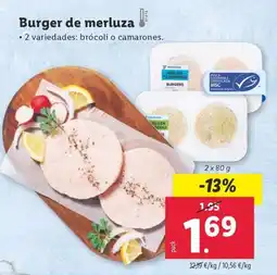 Lidl Burger de merluza oferta