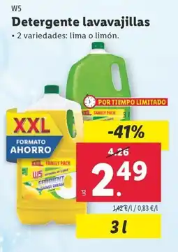 Lidl W5 Detergente lavavajillas oferta