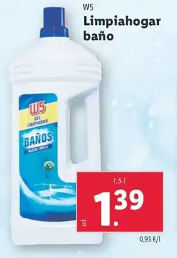 Lidl W5 Limpiahogar baño oferta