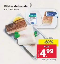 Lidl Filetes de bacalao oferta