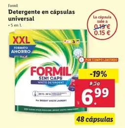 Lidl Formil Detergente en cápsulas universal oferta