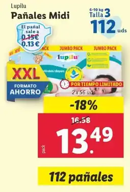 Lidl Lupilu Pañales Midi oferta