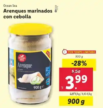 Lidl Ocean Sea Arenques marinados con cebolla oferta