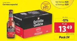 Lidl Estrella Galicia Cerveza especial oferta
