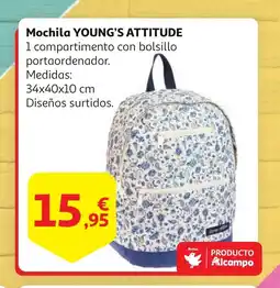 Alcampo Mochila YOUNG'S ATTITUDE oferta