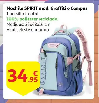 Alcampo Mochila SPIRIT mod. Graffiti o Campus oferta