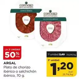 Alimerka Argal - plato de chorizo iberico o salchichon iberico oferta