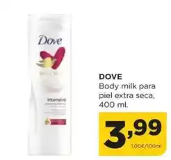 Alimerka Dove - body milk para piel extra seca oferta