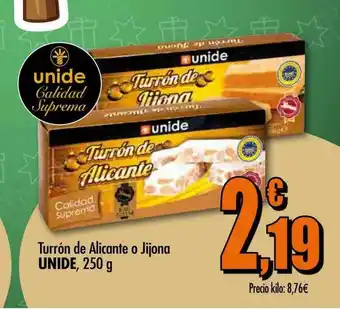 Unide Supermercados Turrón De Alicante O Jijona oferta