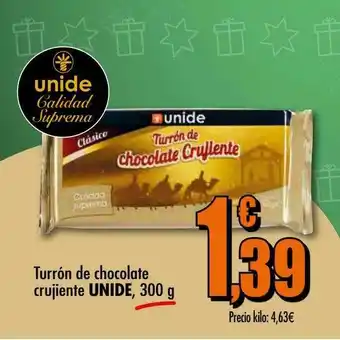 Unide Supermercados Turrón De Chocolate Crujiente oferta