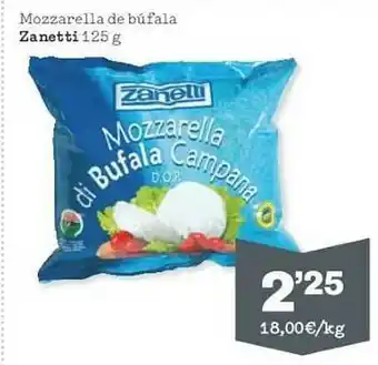 Sorli Zanetti Mozzarella De Búfala 125g oferta