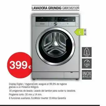 Milar Lavadora Grundig Gwx38232r oferta