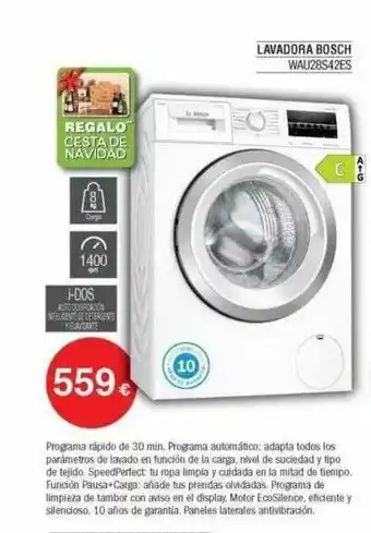 Milar Lavadora Bosch Wau28s42es oferta